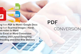 do professional english document typing and PDF conversion