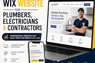 create a wix website for plumbers electricians and contractors