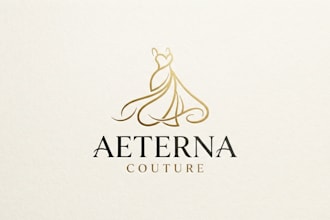 design an elegant dress logo for your brand