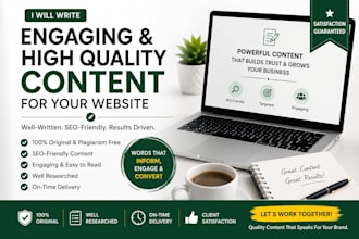 write engaging and high quality content for your website