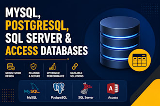 design mysql, postgresql, sql server and access databases