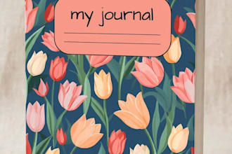 design floral KDP journal cover and interior