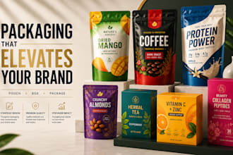 design pouch packaging, food packaging and product packaging