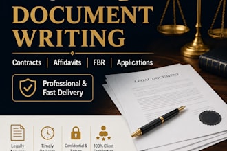 provide legal writing and document drafting service