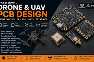 design drone pcb flight controller esc uav electronics fpv stm32 px4 ardupilot