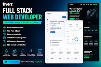 be your full stack developer for custom web development