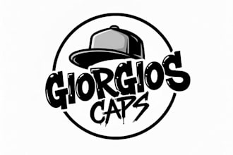 design a stylish cap logo for your brand