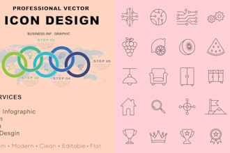 design professional vector icons infographic and icon sets