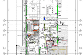 draft detailed architectural 2d cad plans