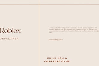 build complete roblox game for you