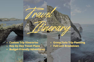 design a custom itinerary for your best trip experience