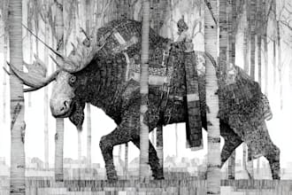 create unique pen and ink illustrations