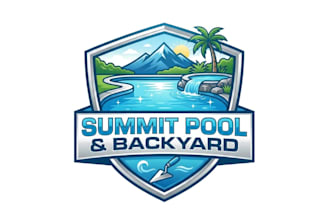 create fantastic and gorgeous swimming pool logo design