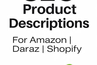 write SEO product description for amazon, daraz and shopify