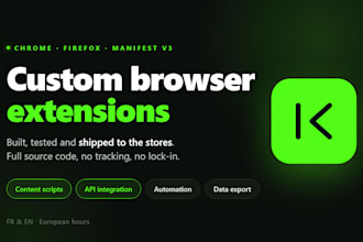 build a custom chrome or firefox browser extension
