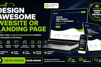 design awesome website or landing page
