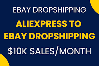 do amazon to ebay dropshipping, aliexpress sourcing, ebay seo listings USA UK