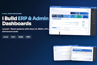 build a full stack erp or admin dashboard using react