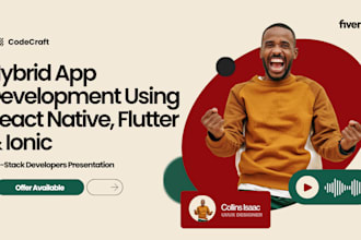 create hybrid app using, react native, flutter, ionic, maui
