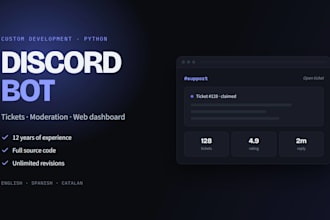 develop a custom discord bot with a web dashboard