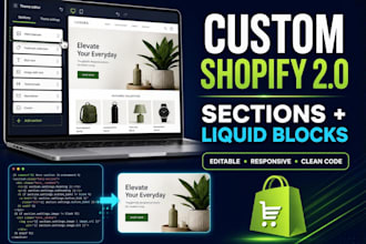 build responsive shopify liquid sections editable in theme editor