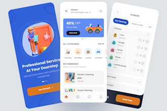 develop laundry app, home carwash app, home service, dry cleaning app services