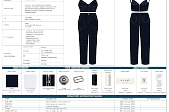 create professional fashion tech packs and technical flats