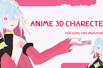 do 3d anime character for game animation