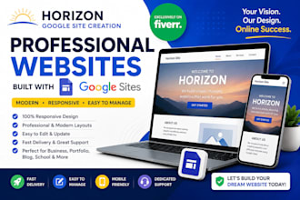 design  modern and responsive design by using google site