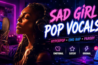 be your sad girl pop, hyperpop, emo rap, parody female singer