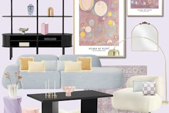 create interior moodboards for your artwork