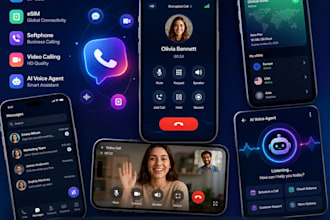 develop linphone app, esim app, softphone app, video calling app, ai voice agent
