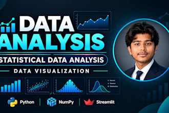 do data analysis, statistical analysis, eda and visualization