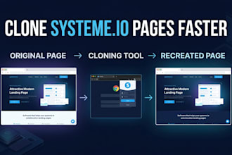 give you my systeme io page cloning system and chrome extension
