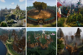 build minecraft maps, worlds, pvp, mall, castle  bases and spawn, village