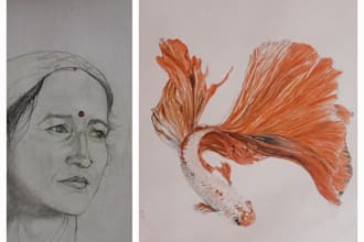 paint beautiful pictures of animals, flowers
