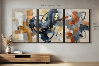 create custom abstract digital wall arts for you