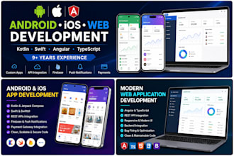 ios, android and web applications professionally