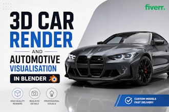 do 3d car render and automotive visualisation in blender