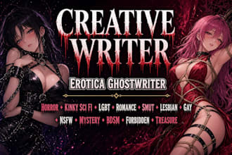 write nsfw, bdsm, kinky, smut, sfw, romance, short stories