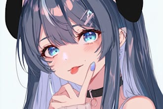 draw anime character art illustration for profile
