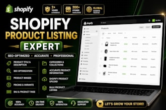 add and optimize shopify product listings