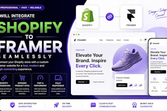 build framer ecommerce website, framer to shopify ecommerce website, framer seo