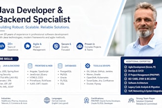 develop professional java applications, rest apis and backend solutions for you