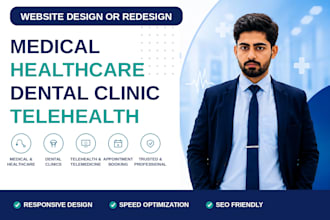 design or redesign medical, healthcare, dental clinic and telehealth websites