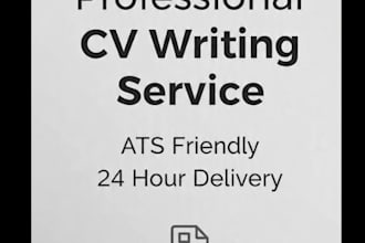 write a professional CV, resume and cover letter