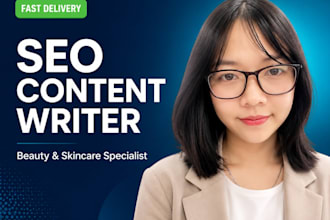 write SEO blog content for beauty and skincare brands