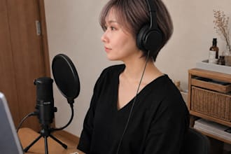record a natural japanese voice over