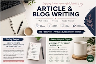 write articles and blog posts