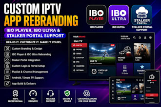 custom iptv app rebranding, ibo player, ibo ultra, stalker portal support